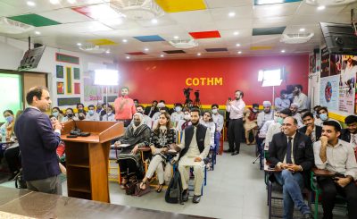 Qasim Ali Shah addresses participants of the Mezban Program at COTHM