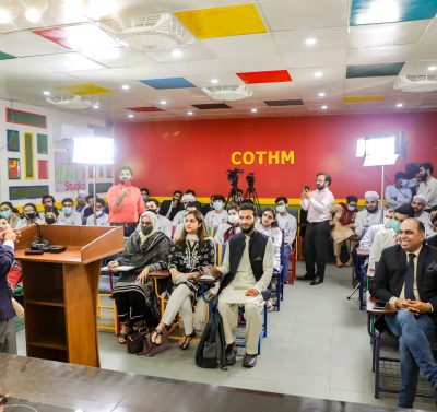 Qasim Ali Shah addresses participants of the Mezban Program at COTHM